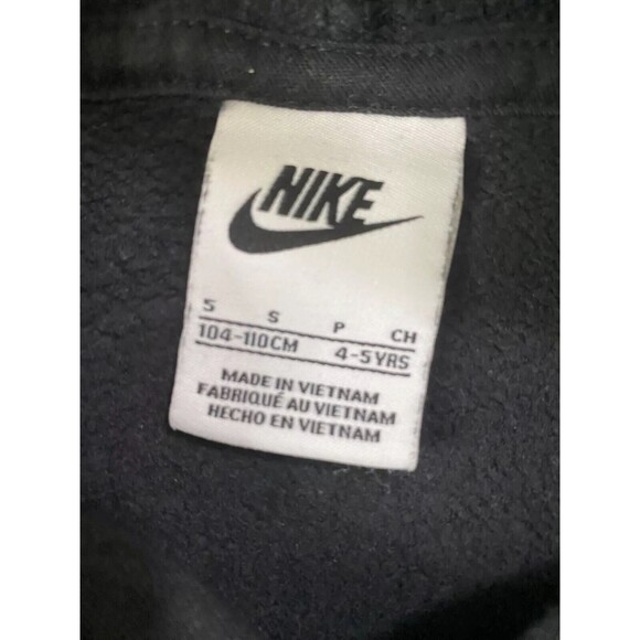 Nike Boys Hoodie Black Grey and White Long Sleeve Front Pocket Athletic Size 5 - Picture 5 of 9